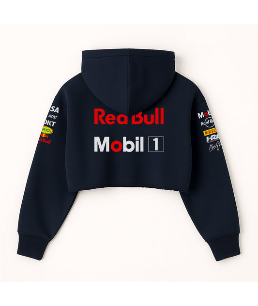 Red Bull Racing Navy Cropped Hoodie