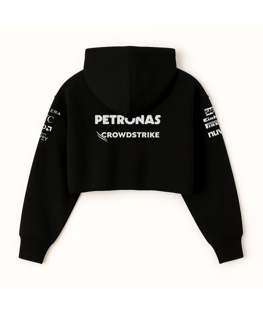 Mercedes Petronas Black Cropped Hoodie