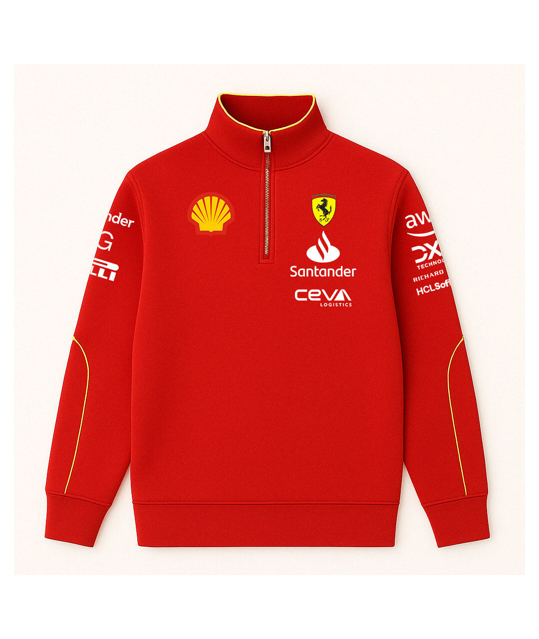 Ferrari Red Half Zipper 2024