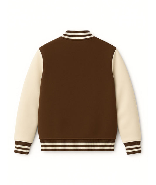 Brown Cream Cotton Varsity
