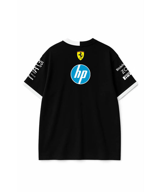 Ferrari Black Oversized Team Tshirt 2025