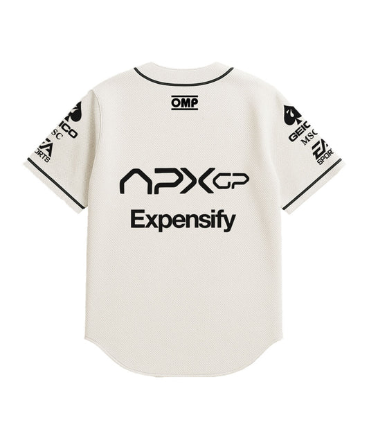 Apex GP White Summer Baseball Jersey