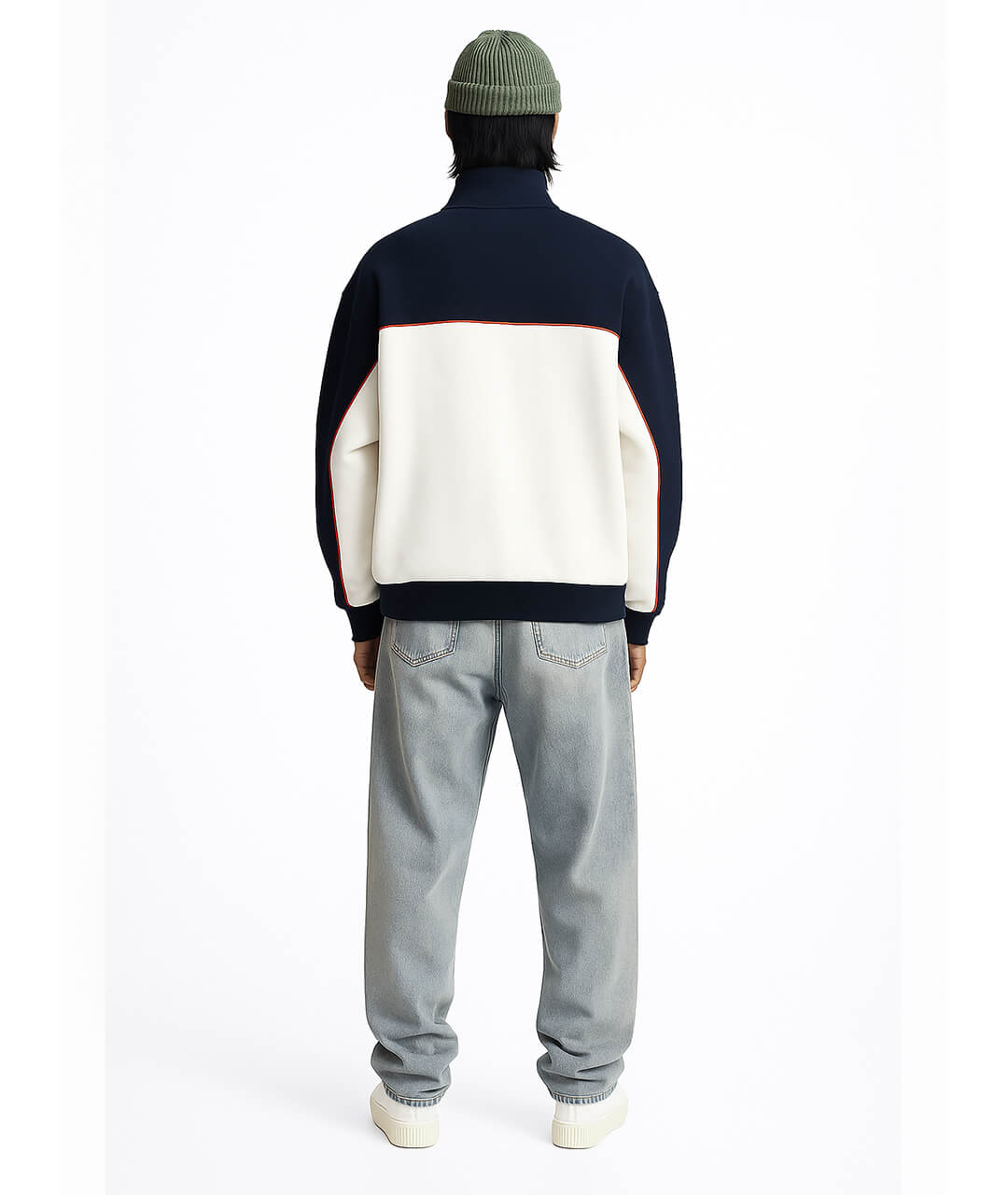 Red Bull Racing Navy–White Quarter Zip Sweatshirt