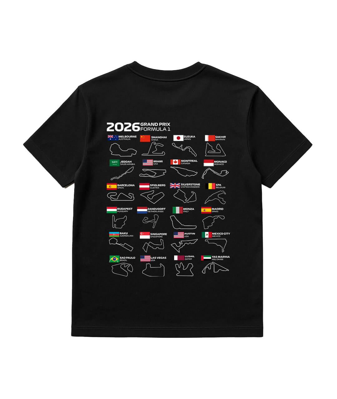 Formula 1 Black 2026 Oversized Circuit Tee – Armadio India