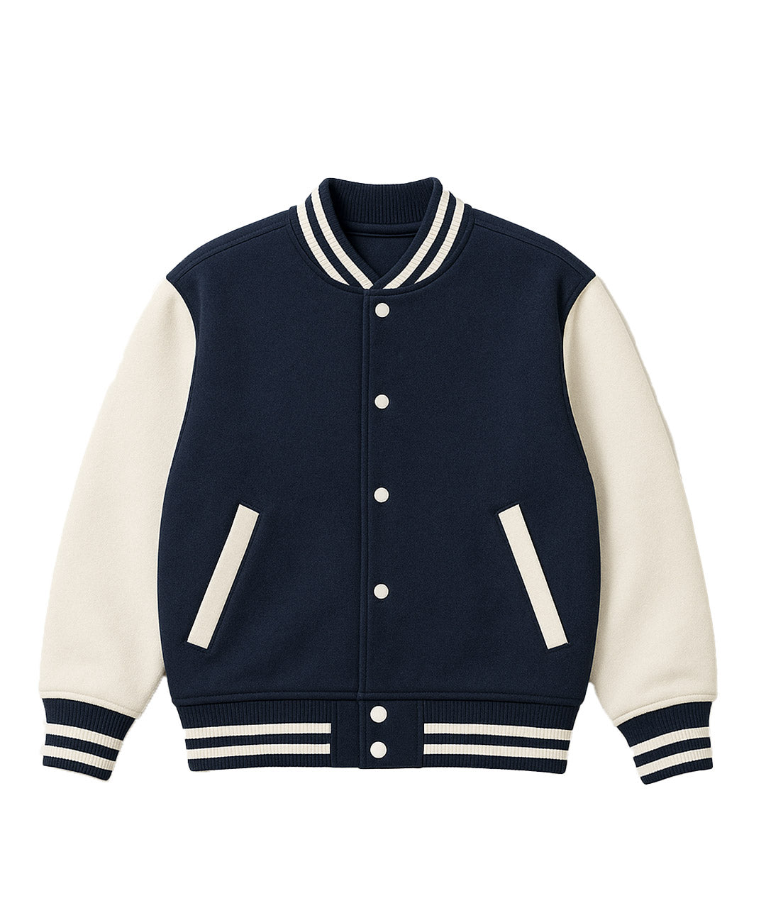 極美品　ADEAM　Varsity Jacket　42595　ネイビー　S Navy Varsity Jacket with White Sleeves – Armadio India
