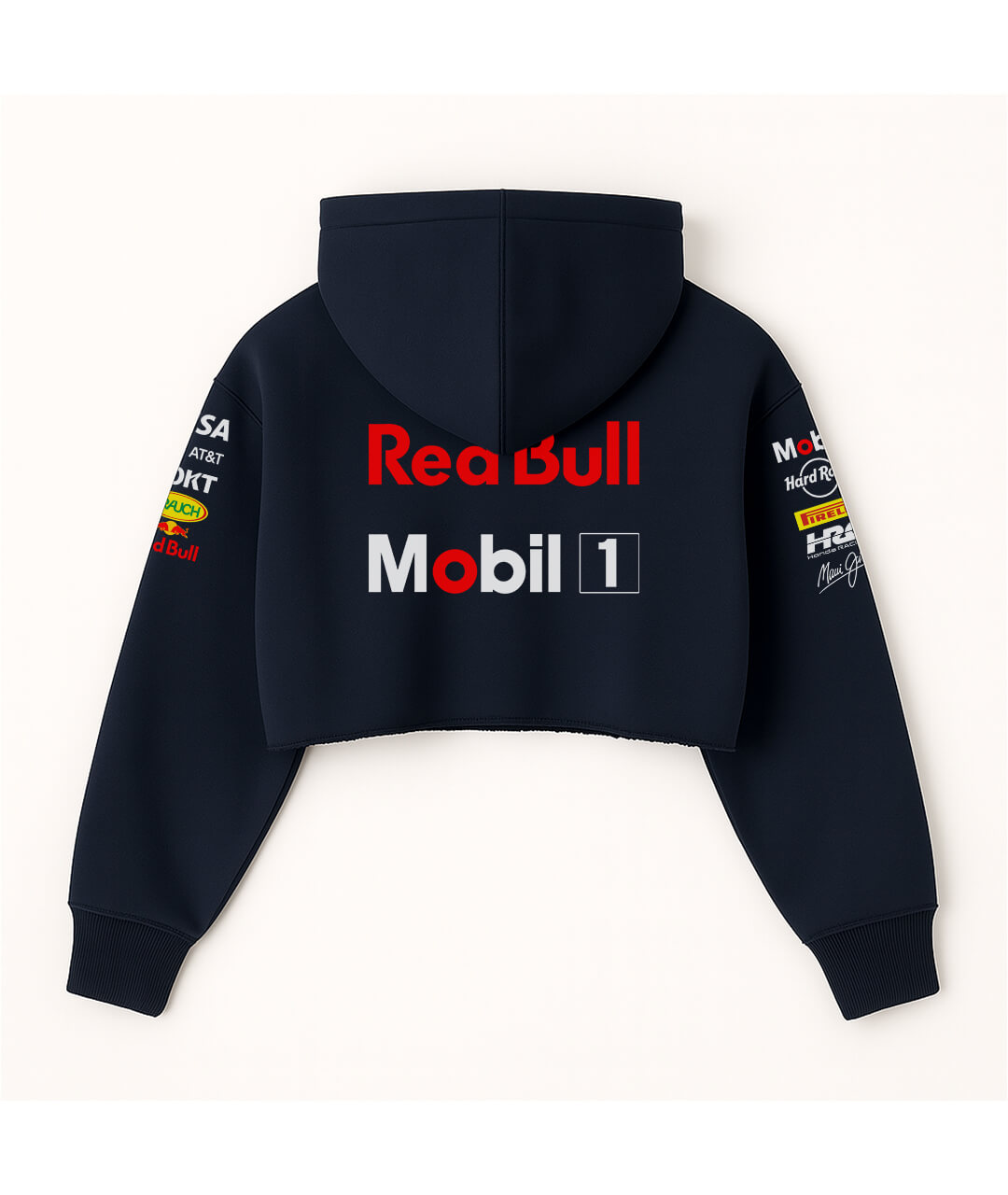 Red Bull Racing Navy Cropped Hoodie