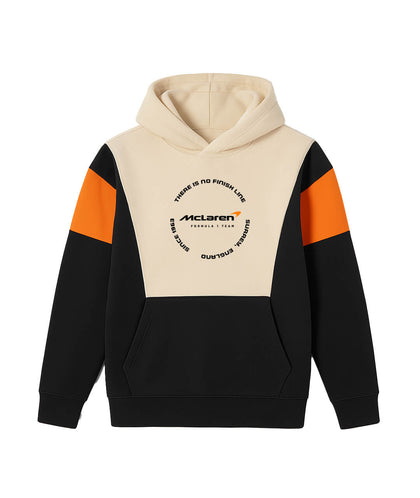 McLaren Triple-Tone Street Hoodie – Oversized Beige/Black/Orange