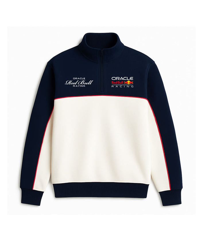 Red Bull Racing Navy–White Quarter Zip Sweatshirt