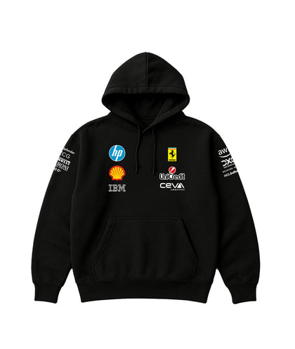 Ferrari Black Sponsor Hoodie
