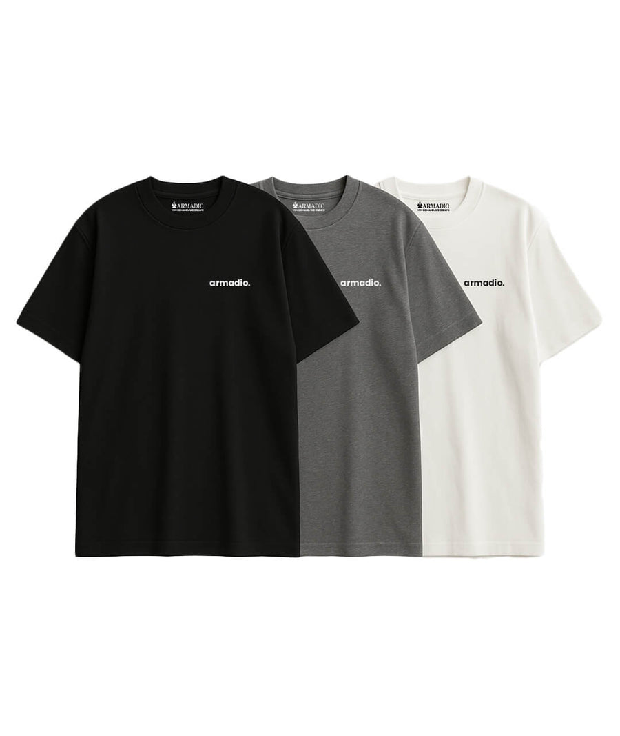 Monochrome Mood – Oversized Boxy T-Shirt Set