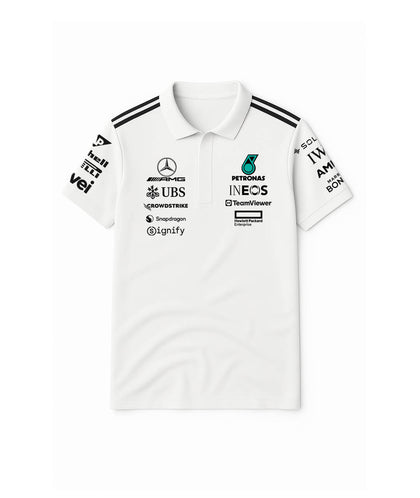 Mercedes White Team Tshirt 2025