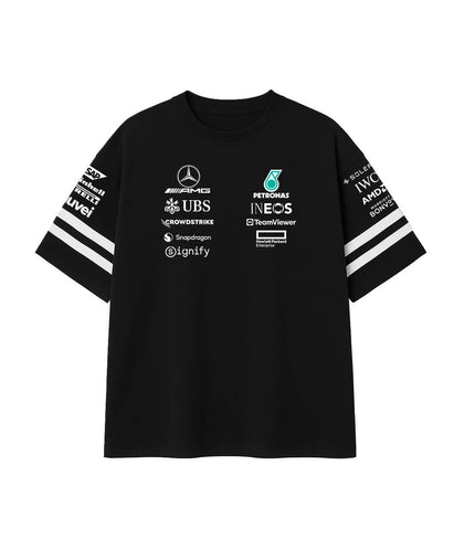 Mercedes  Black Oversized Team Tshirt