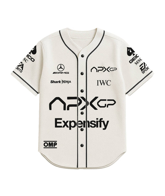 Apex GP White Summer Baseball Jersey