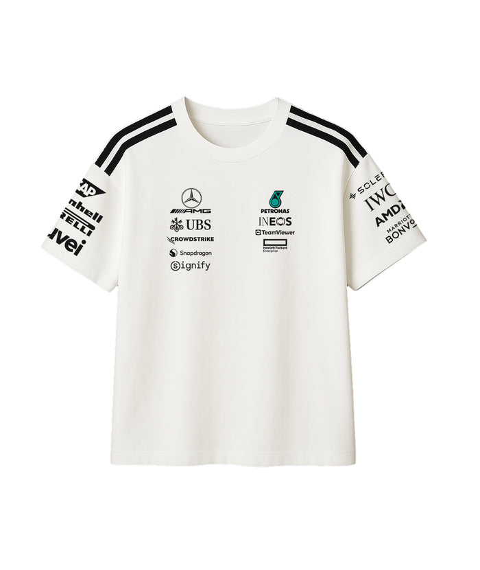 Mercedes White Oversized Team Tshirt