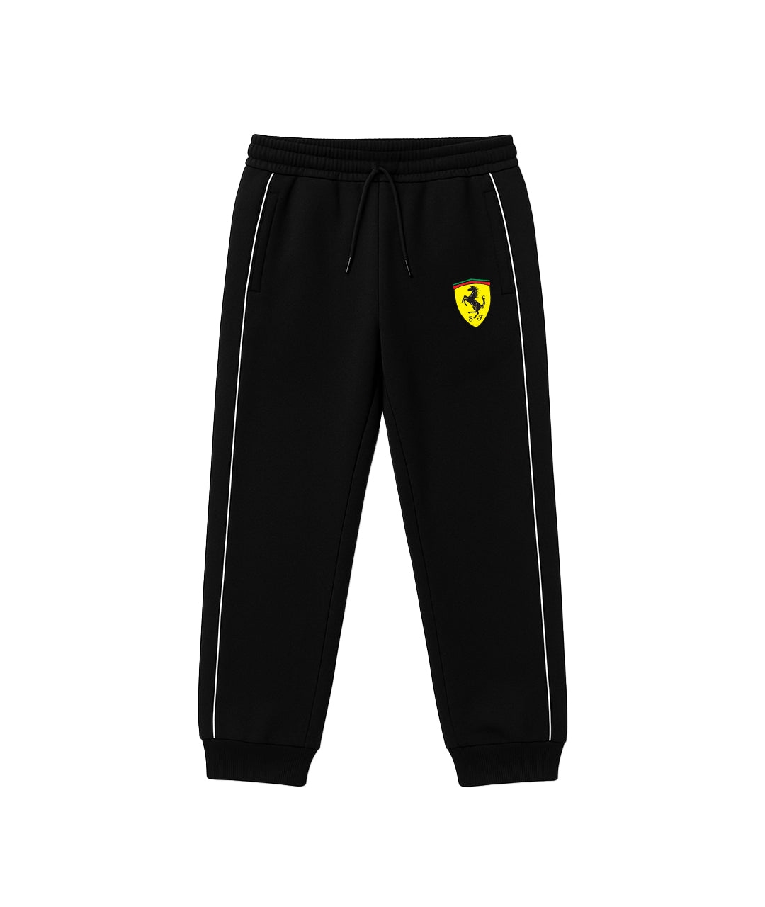 Scuderia Black Track Joggers – Oversized Fit