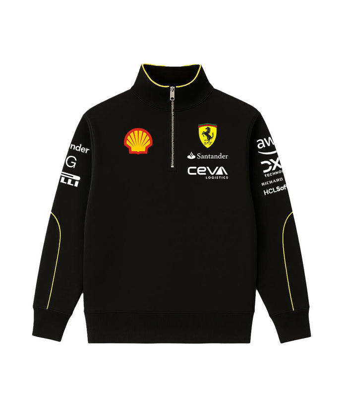 Ferrari Black Half Zipper 2024