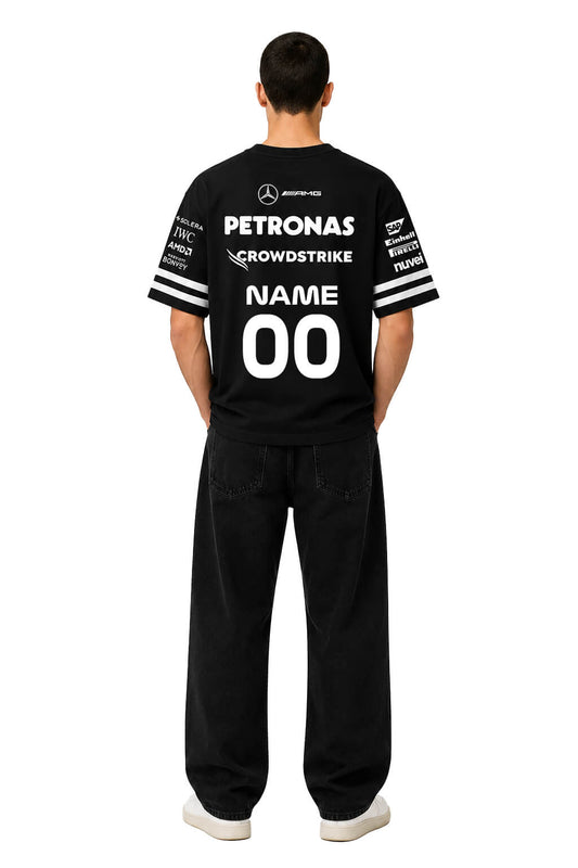 [CUSTOM] Mercedes  Black Oversized Team Tshirt