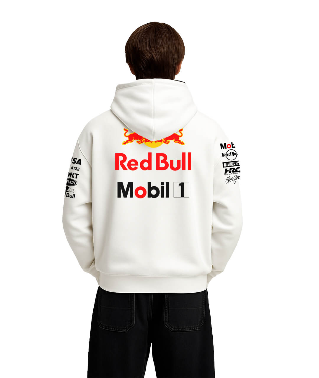 Red Bull Racing White Trackside Hoodie – Armadio India