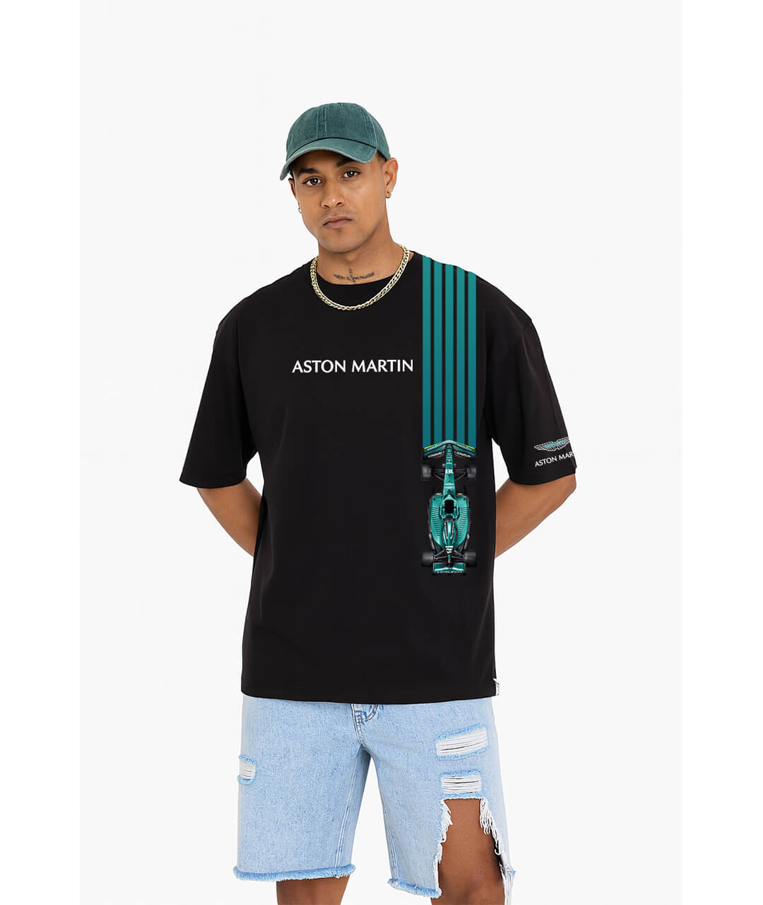 Aston Martin Black Boxy Tee