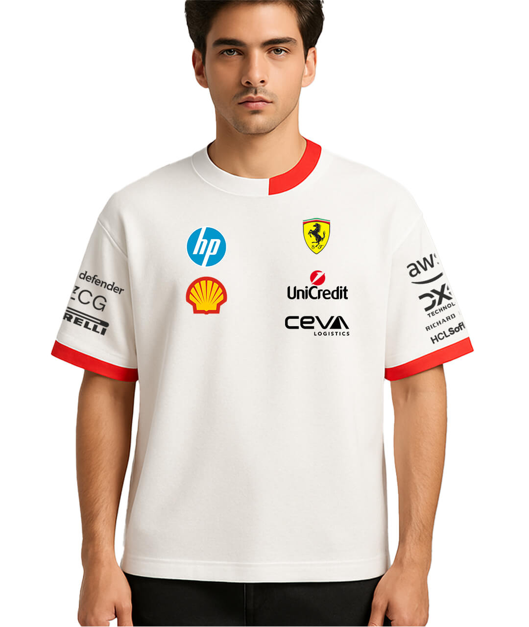 Ferrari White Oversized Tee