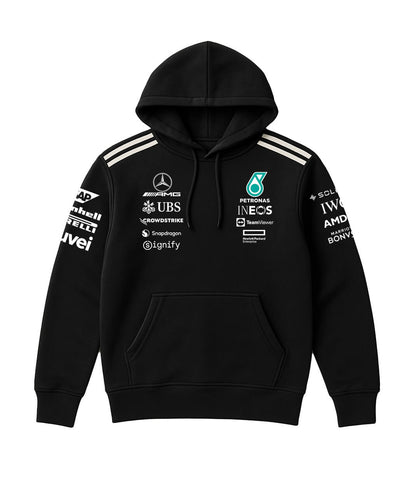 Mercedes Black Team Hoodie 2025