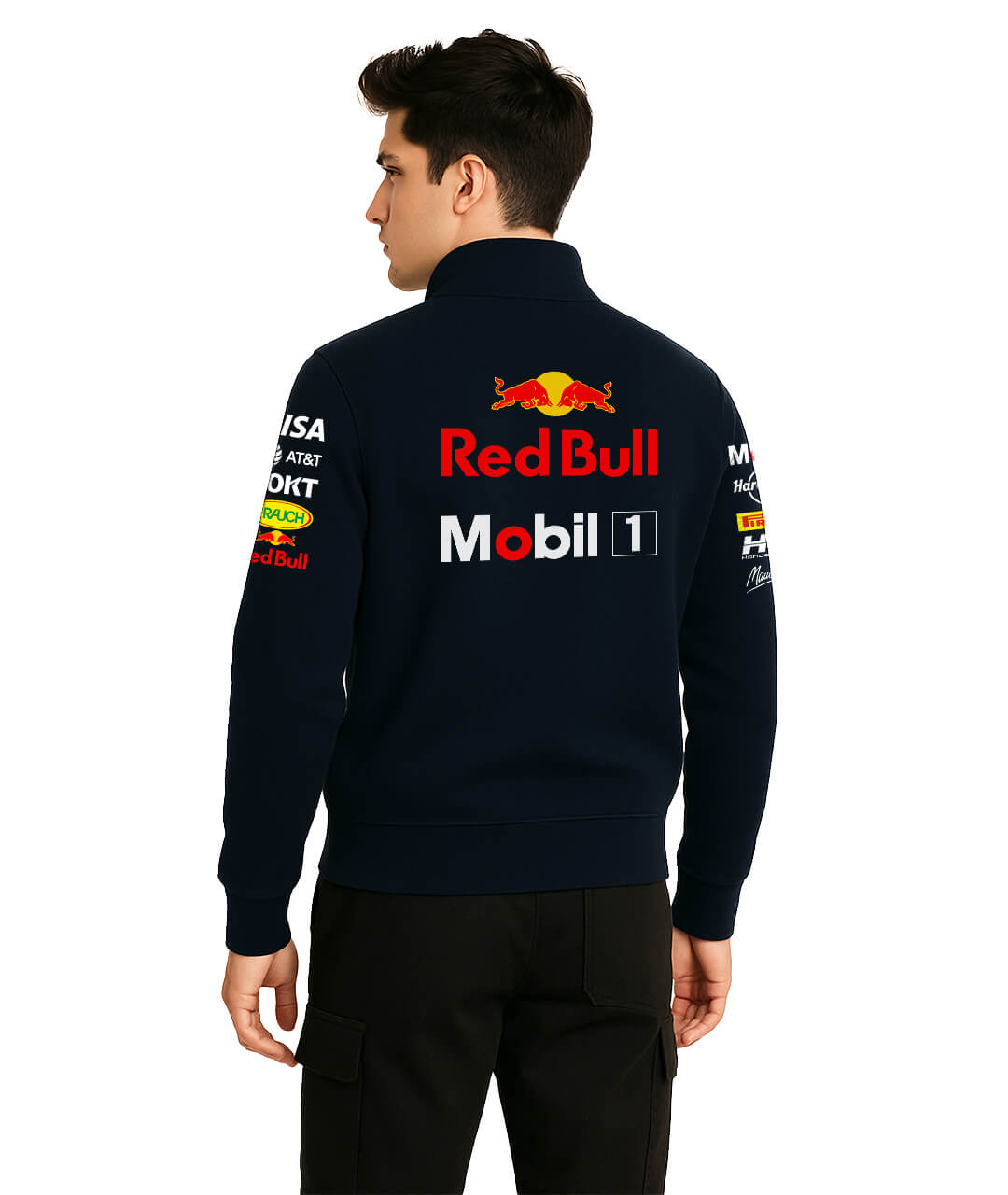 Red Bull Navy Teal Half Zipper