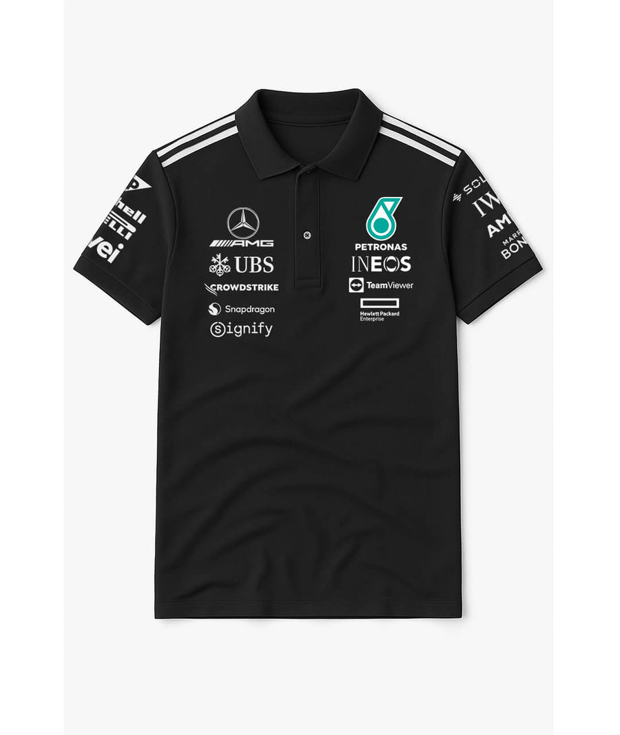 Mercedes Black Team Tshirt 2025