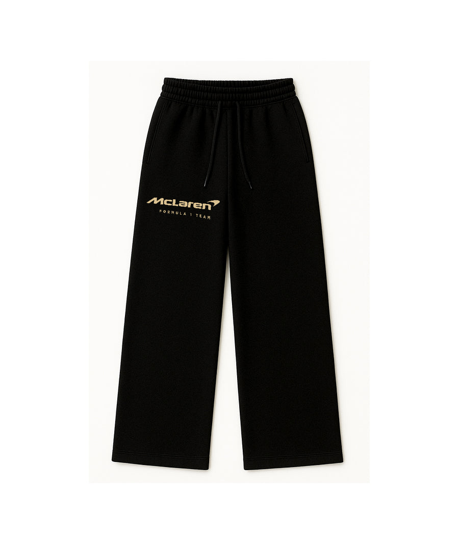 McLaren Black Wide-Leg Track Pants