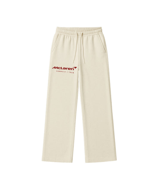 McLaren Off White Wide-Leg Track Pants