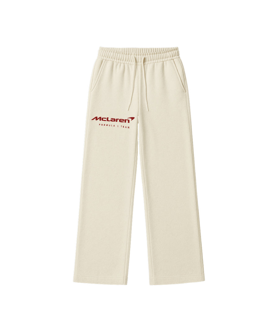 McLaren Off White Wide-Leg Track Pants