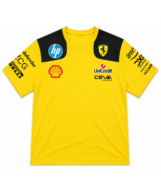Ferrari Sponsor Track Tee – Giallo