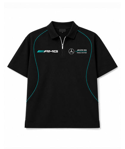 Mercedes AMG Stealth Petronas Zip Polo