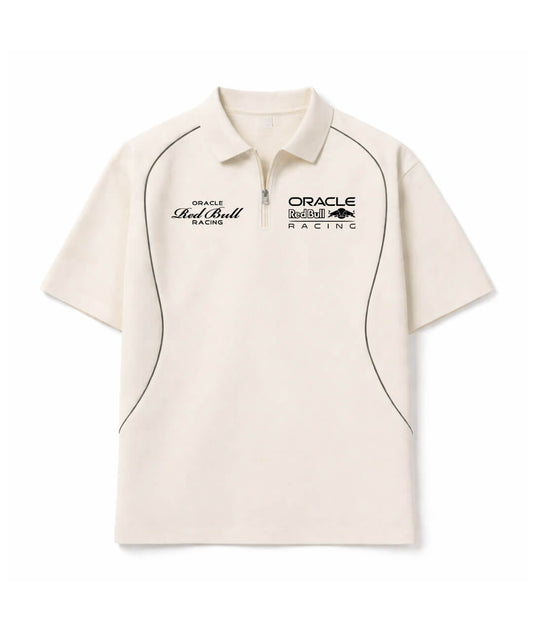 Red Bull Ivory Circuit Zip Polo