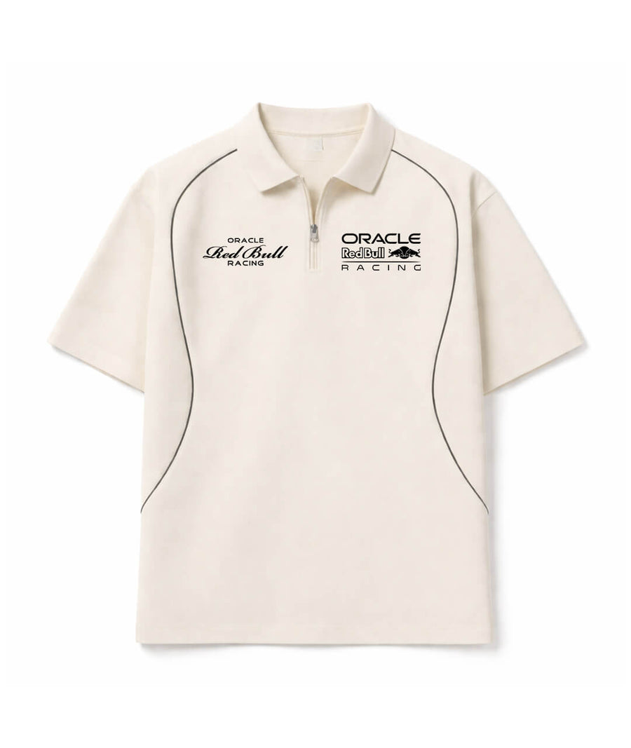 Red Bull Ivory Circuit Zip Polo