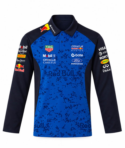 RB Blue Circuit Full Sleeve Polo