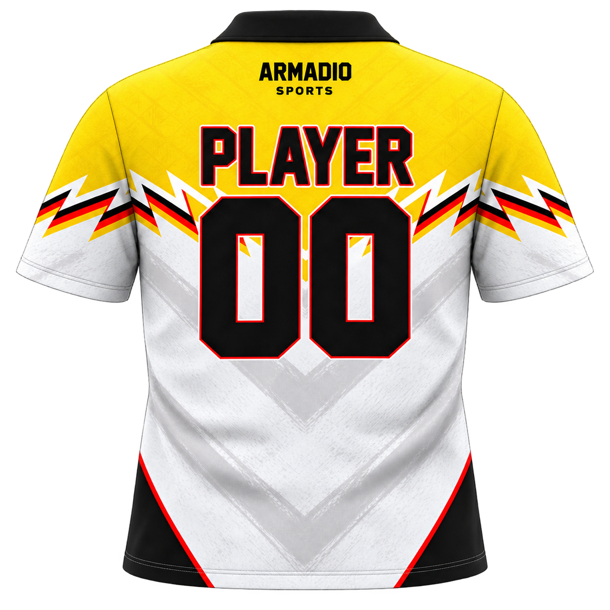 Blaze half-sleeve polo jersey back with PLAYER 00
