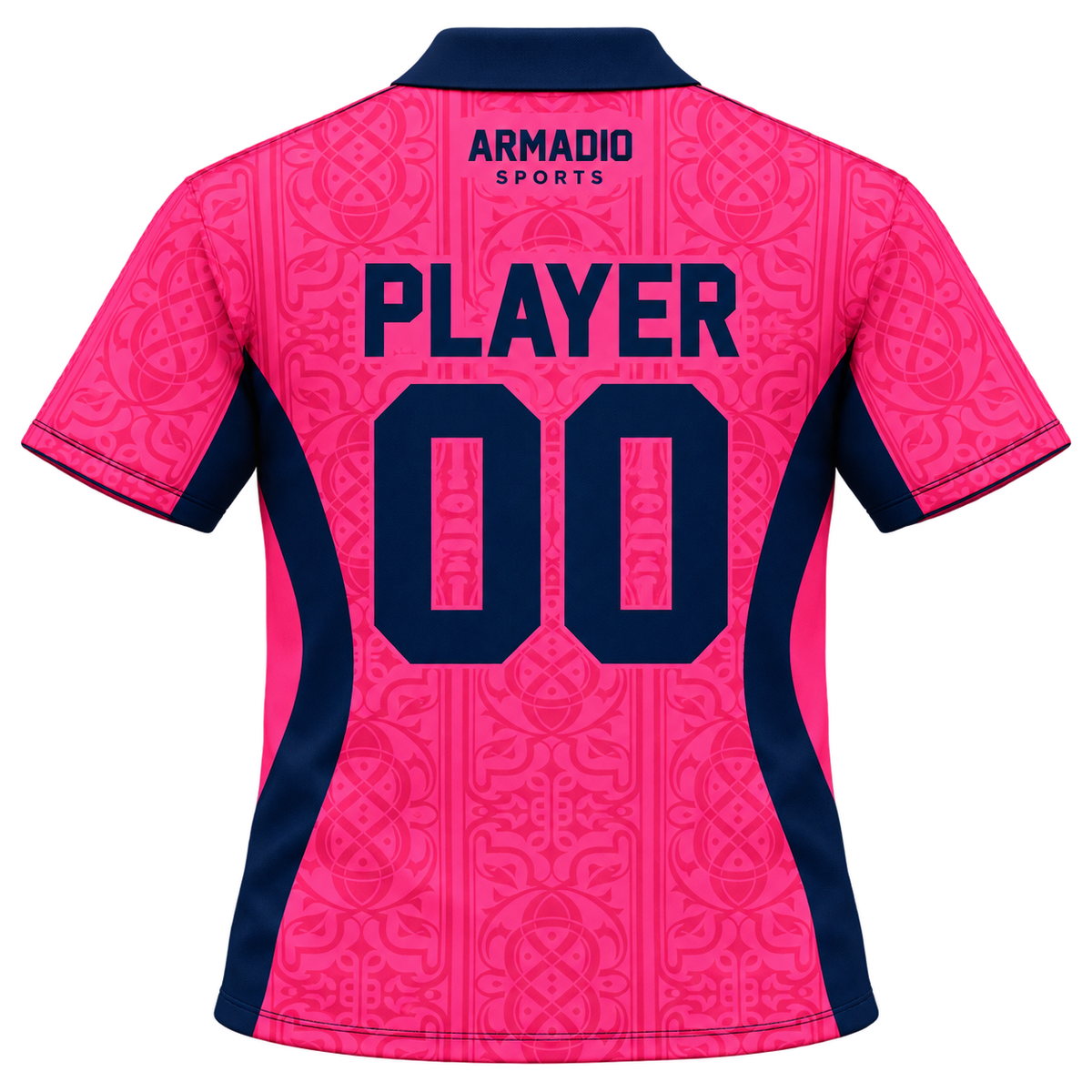Legacy half-sleeve polo jersey back with PLAYER 00